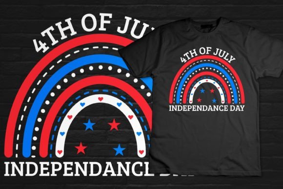 A Boho Rainbow T-Shirt Pattern for Patriotic Branding