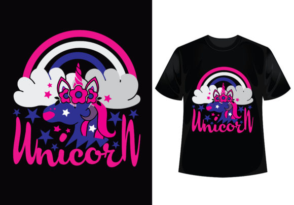 A Detailed Unicorn Vector Graphic for Premium T-Shirt Designs