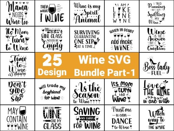 A Wine Graphics Bundle for T-Shirt Designs & Marketing Visuals