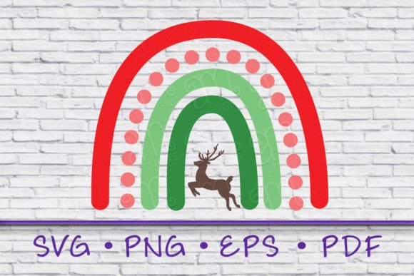 Christmas Rainbow Graphics for Modern T-Shirt Designs & Blog Publishing