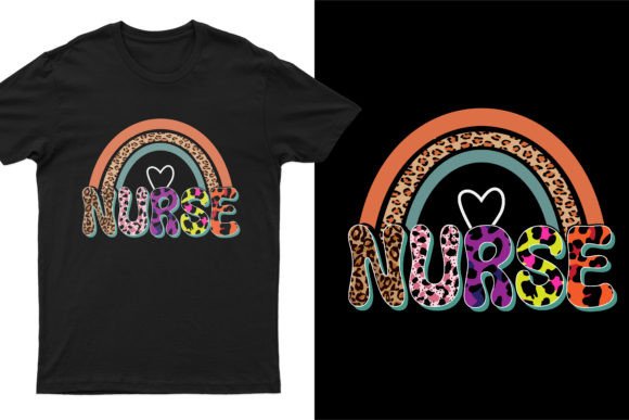 Colorful Rainbow Pattern Nurse T-Shirt: A Designer’s Take