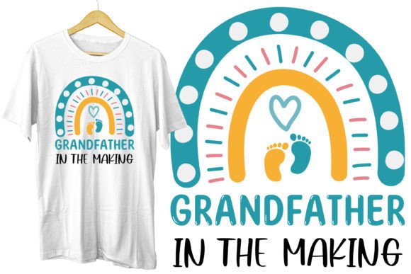 Grandfather Boho Rainbow SVG Design for T-Shirts & Graphics