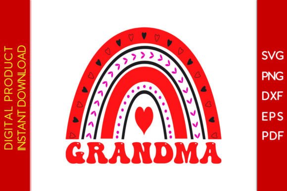 Grandma Rainbow Valentine s Day Graphics for Shirts