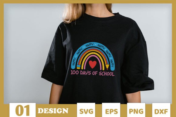 Happy 100 Days of School Rainbow Embroidery Review