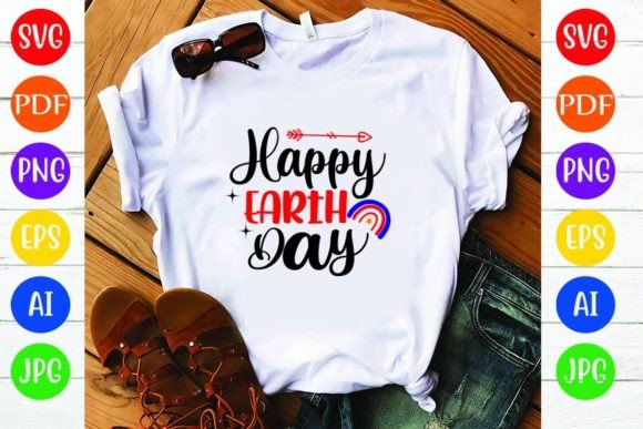 Happy Earth Day: A Seasonal Graphic Asset for T-Shirt & Product Designs