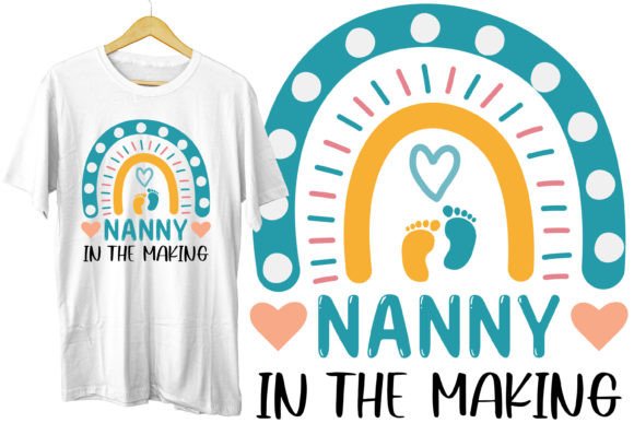 Nanny in the Making Boho Graphics for T-Shirt Designs