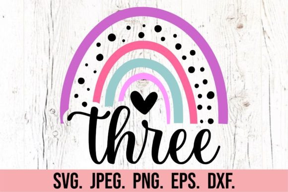 Rainbow 3rd Birthday Girl SVG – T-Shirt Graphic Review