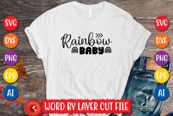 Rainbow Baby SVG Design: Graphics for T-Shirt Designs
