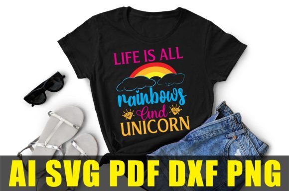 Rainbow Graphics for T-Shirt Designs and Creative Products