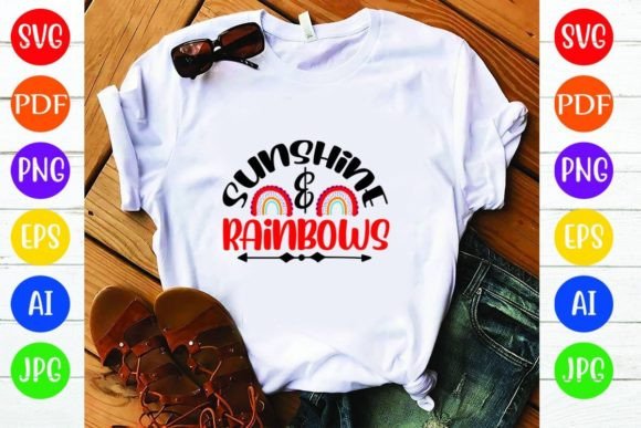 Sunshine Rainbows: A Graphic Designer's Review for Marketing & T-Shirt Designs