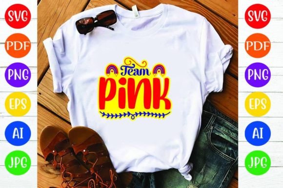 Team Pink Graphics: A Vibrant T-Shirt Design Asset