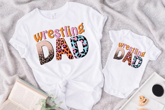 Wrestling Dad Sublimation: A Playful Retro Graphic for T-Shirts